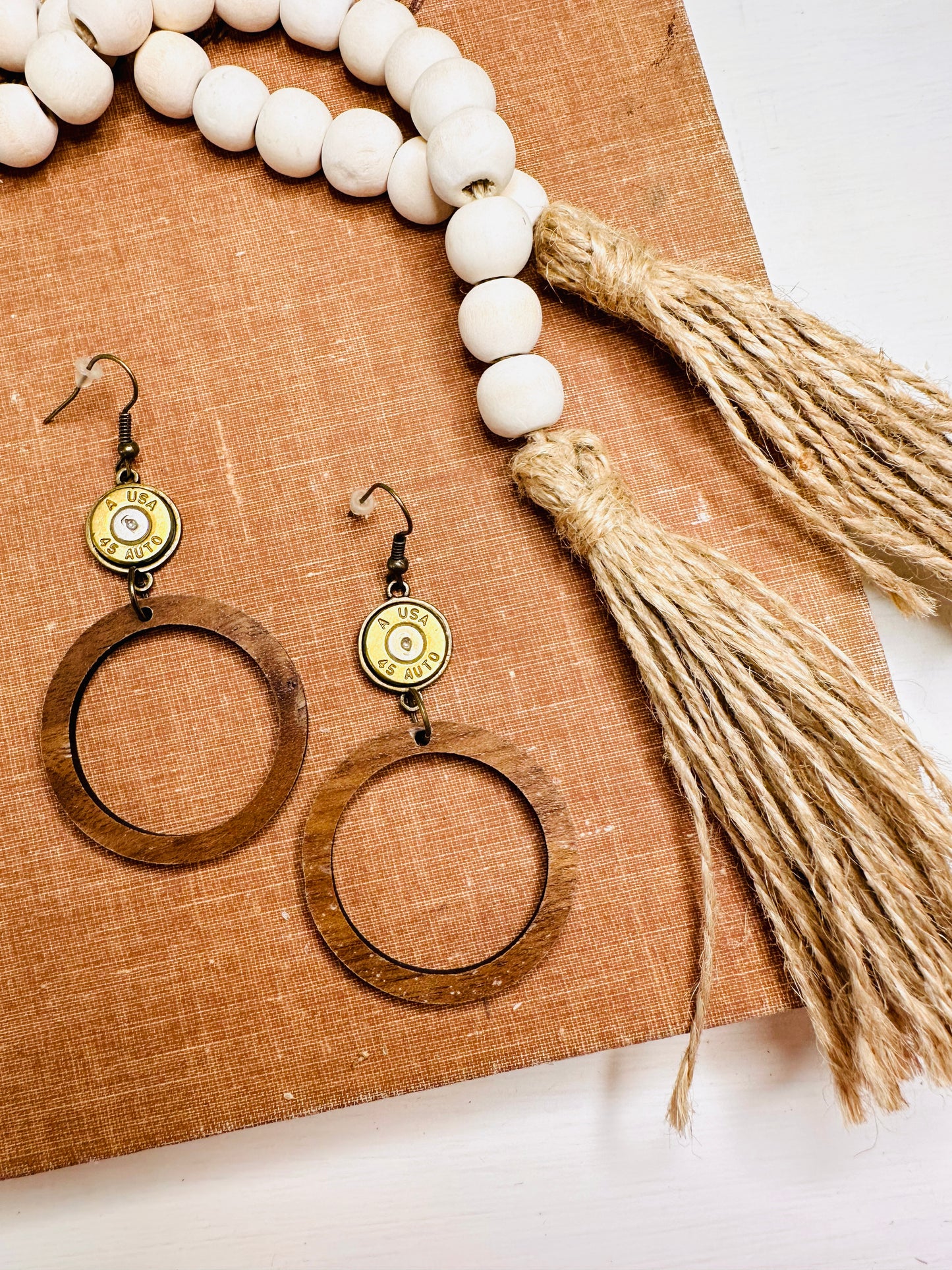 Wooden Circle Earrings